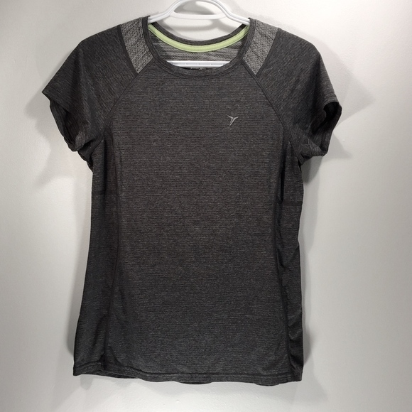 Old Navy T-Shirt Women's Small Gray Active Semi Fitted Tee Mesh - Picture 2 of 6